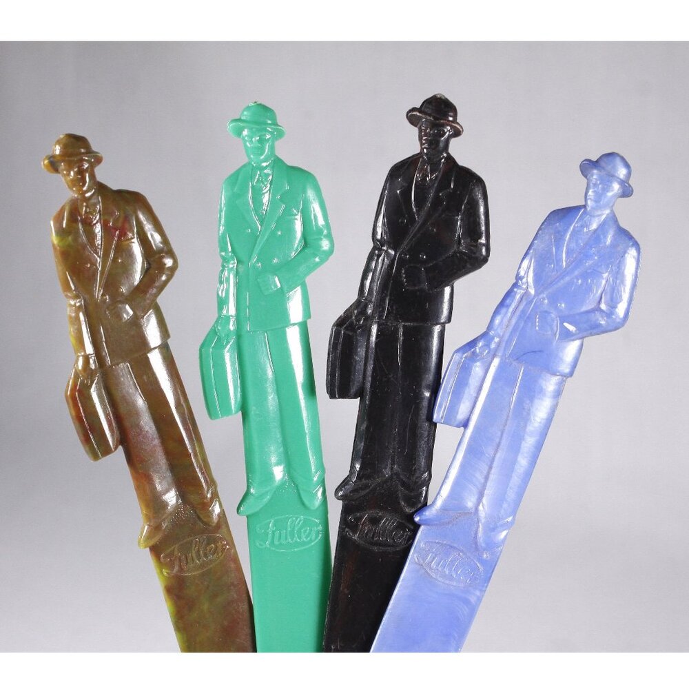 CHOOSE Vintage plastic Fuller brush man letter opener, mcm salesman sample gift